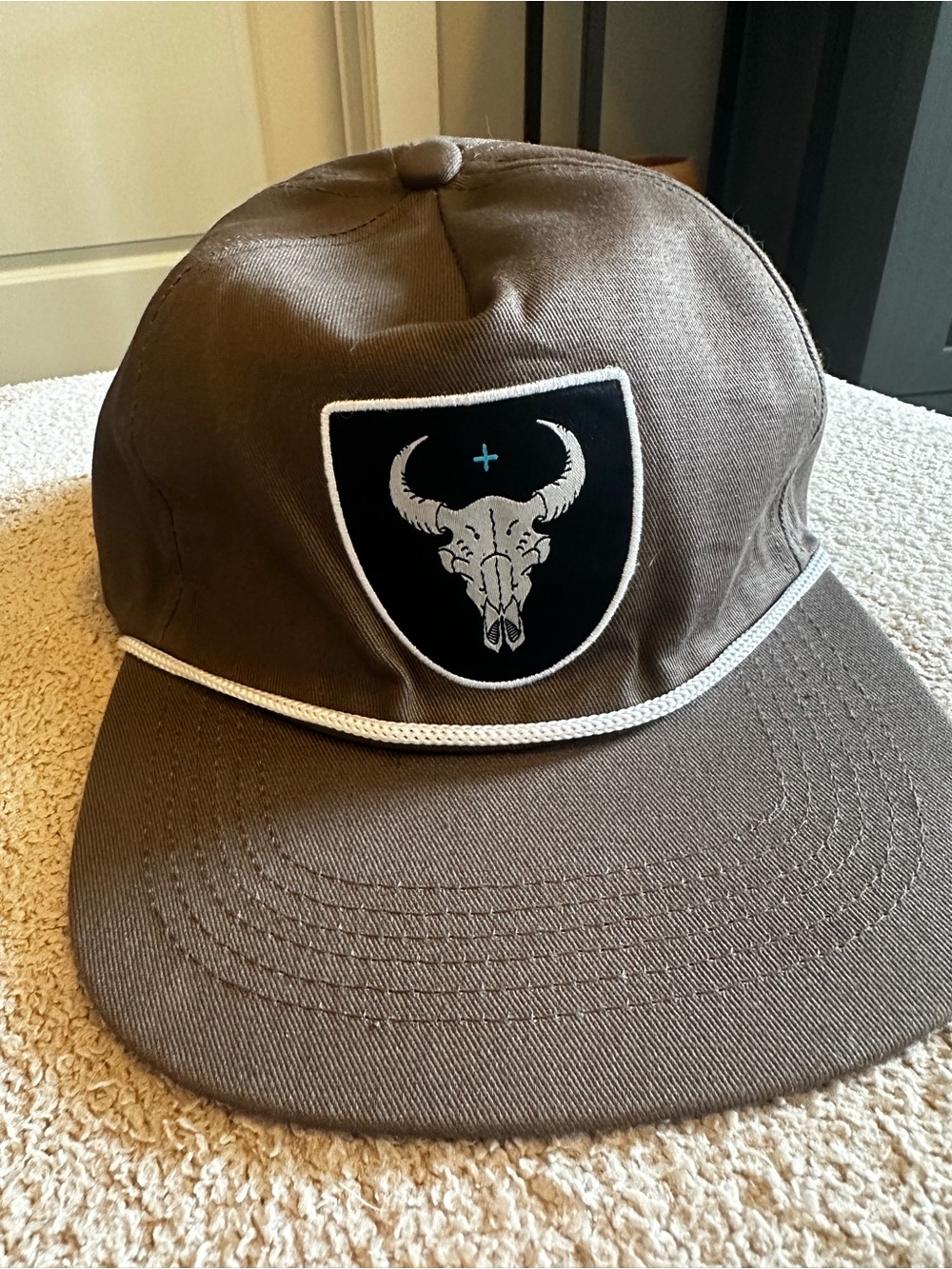 Hat with Cow Skull Emblem